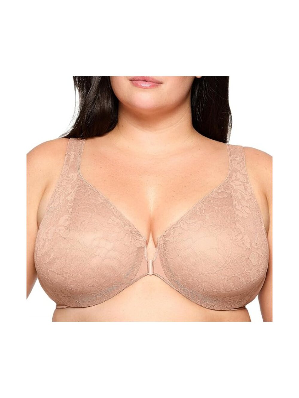 ✨ Glamorise 9246  Lacey T-Back Wonderwire Bra Underwire NWOT 40C